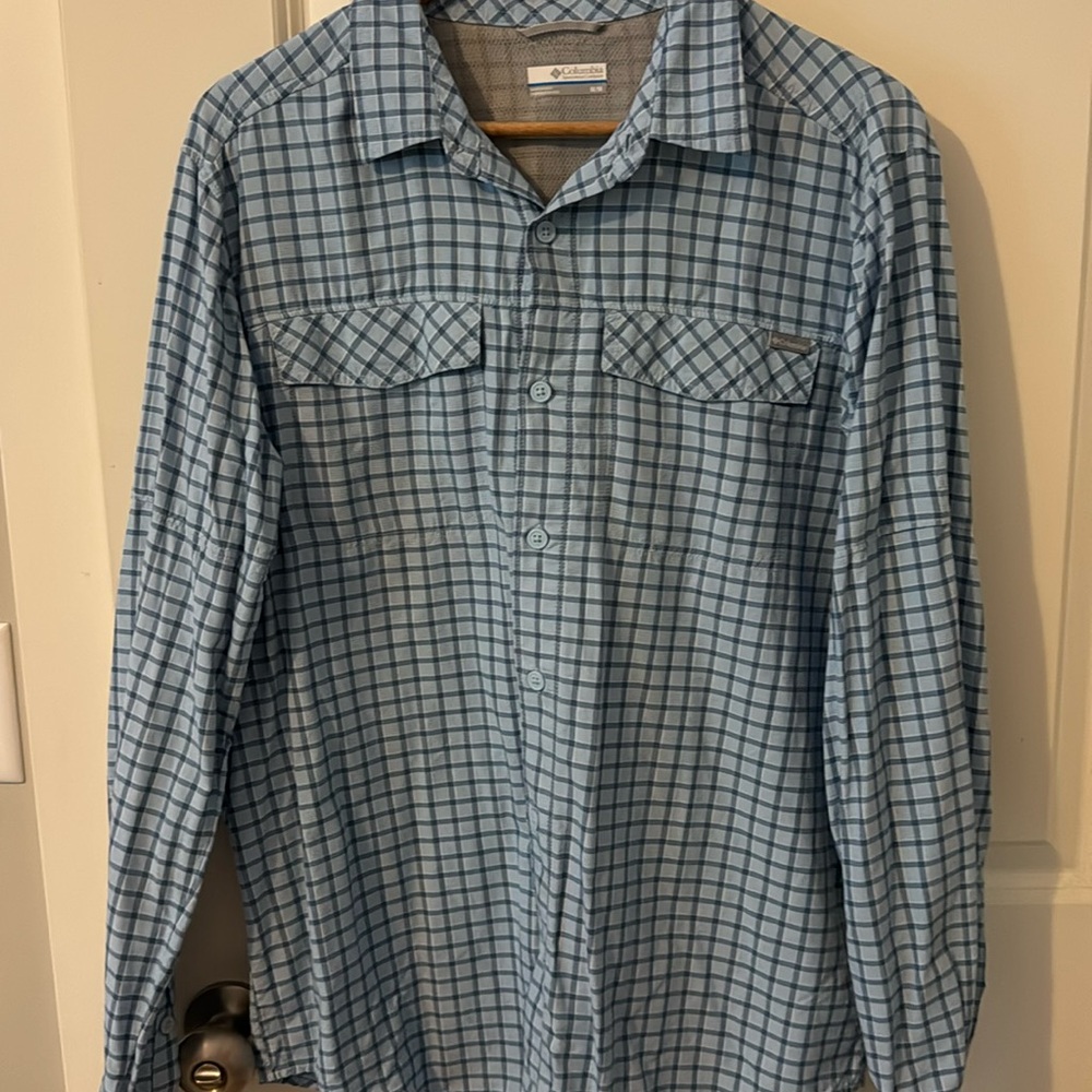 Columbia button down shirt.